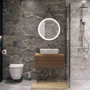 Глаз. керамогранит: Cersanit Wonderstone темно-серый Глаз. керамогранит: Cersanit Wonderstone темно-серый