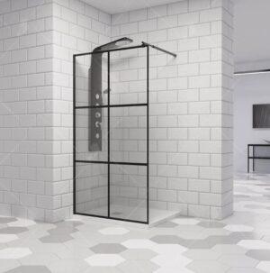 Душевой уголок RGW Walk-In WA-111B 100×195 стекло прозрачное, профиль черный Душевой уголок RGW Walk-In WA-111B 100×195 стекло прозрачное, профиль черный